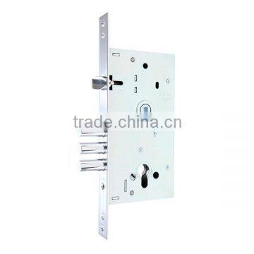 European door lock cylinder and door lock security system with iron security door lock plate