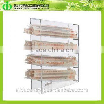 DDQ-S005 Trade Assurance Clear Acrylic Pipe Rack for Drinks