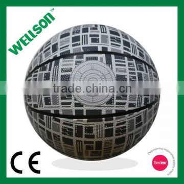 Full color overall printed rubber basketball