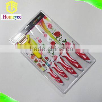 6pcs the rose knife set kitchen knife set