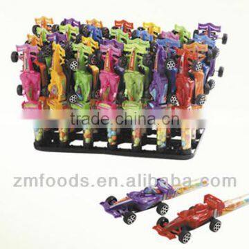 Small Plastic Racing Car Toy Candy with different fruity candy