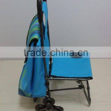 Folding Cart RH-FT For Supermarket Cheap Foldable Shopping Trolley Cart