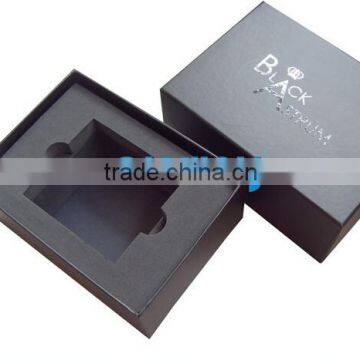 Custom Design Handmade Black Square Gift Packaging Box With Foam Insert Packaging for Mirror From Shenzhen Factory photo-3