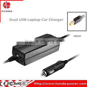 90W 20V 4.5A Laptop Car Adapter Charger for Lenovo Thinkpad T400 T400s T500