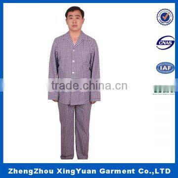 Cheap Comfortable Strips /check 100% Cotton woven Hospital Pyjamas/pajamas