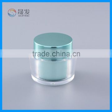 Double wall acrylic cosmetic jar