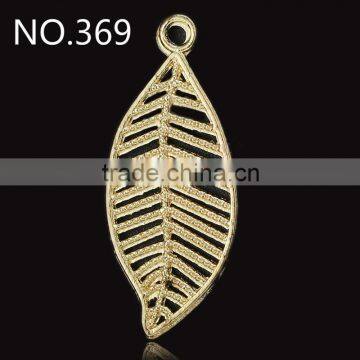 metal 3d leaf pendant Applique garment accessories in trimming -369