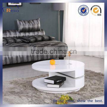 ROUND SWIVEL ELEGANT WHITE NEW 2016DESIGN COFFEE TABLE UNIQUE TEA TABLE