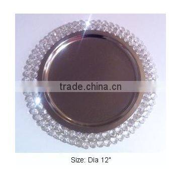 Crystal charger plate, crystal charger plate for sale