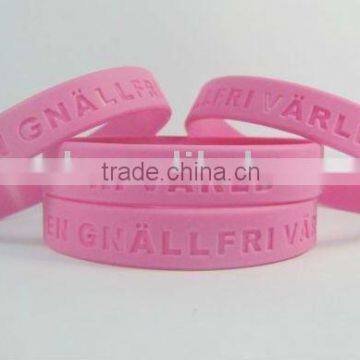 Custom Debossed Laser Engraved Silicone Bracelet