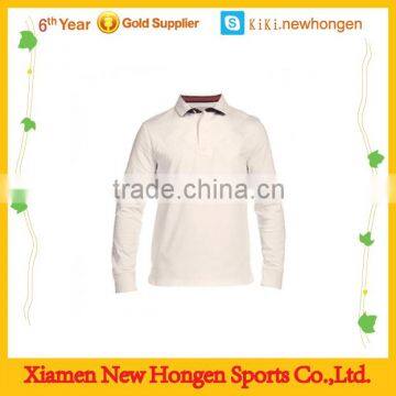 2015 Tight Fit custom rugby jersey/blank white rugby jersey/long sleeve rugby shirt