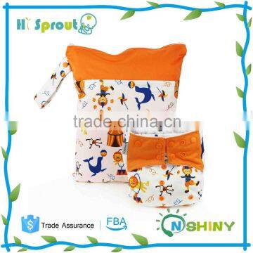 2016 New Printed Waterproof And Double Gusset Cloth Diaper