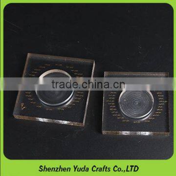 Milled Acrylic Candle Holder Cube Polished CNC Milling Acrylic Machining Cube Block photo-4