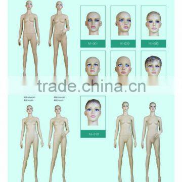 plastic female mannequin with make-up face