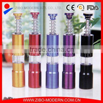 Colorful aluminium alloy manual salt and pepper grinder