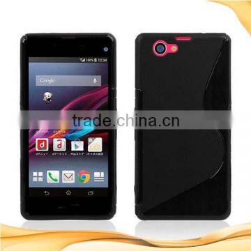 for sony xperia z1 compact TPU s line clear jelly case