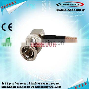 75ohm BNC male right angle Coax connector for RG179 cable