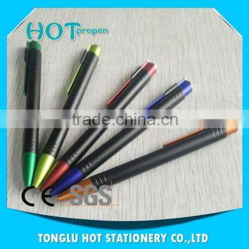 Wholesale promotional products china lacquer color clip and neb souvenirs plastic pen