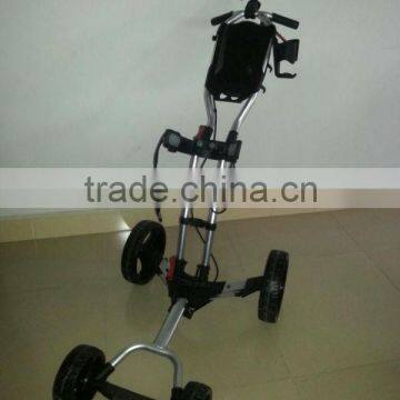 2014 New Product -4 Wheel Folding Push Golf Trolley Cart