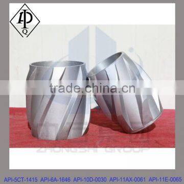 API centralizer for oilfield pipes