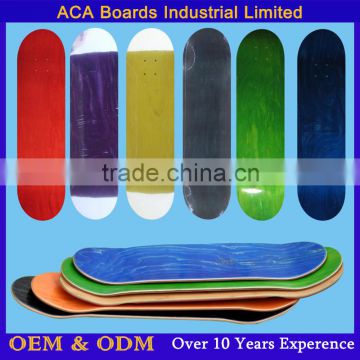 composite skateboard deck 31x7.75" Stained Color Canadian Maple Skateboard Deck