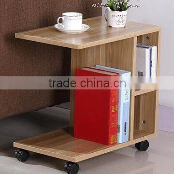 Wooden Modern Coffee Table With Wheel photo-4