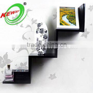 black decorative wall corner shelves