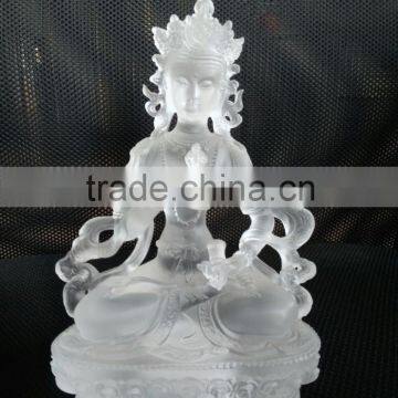 crystal clear Vajrasattva buddha statue for temple or home display