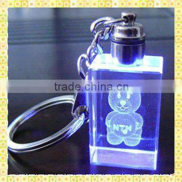 Elegant Crystal Teddy Bear Keychain For Business Souvenirs