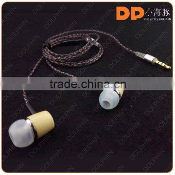 High quality wooden earphone in Ear Headphone custom wood headphone