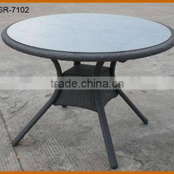 Rattan DIning Table Round Dining Room Furniture