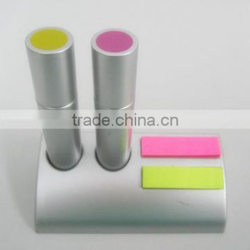 fluorescent desk marker pen with note