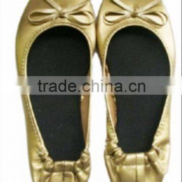 After party shoes Lady's rolled slippers/ soft flat shoes/ elegant dance ballet shoes/ ballet shoes/ fodable shoes