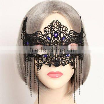 MYLOVE blue gem black lace mask sexy for women MLMJ09