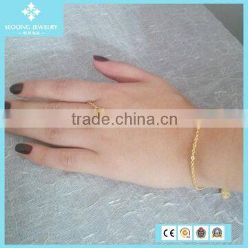 Elegant Design Bracelet With Ring Combination