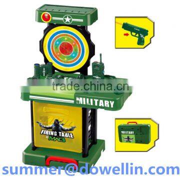 Plastic shooting stations toys with musi and light indoor shooting game