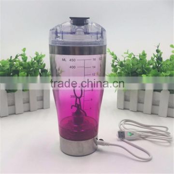 Accept custom color USB Rechargeable tornado Shaker Bottle and Electric Vortex Mixer Bottle Effortlessly Protein Shaker Bottle