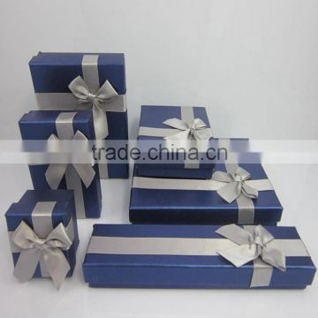 High-grade ribbon bow cheap paper gift box jewelry case