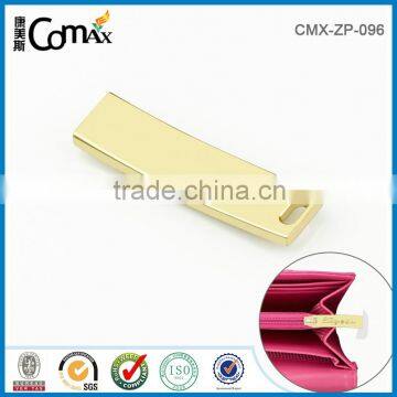 Design Zinc Alloy Bag Accessory Arc Shape Gold Custom Metal Zipper Puller photo-3
