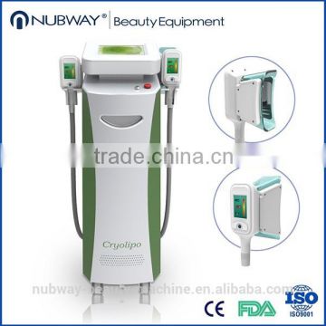 Local Fat Removal 2 Cryohandles Working Together !!! Reduce Cellulite Aesthetic Cryolipolysis Vacuum Machine For Body