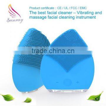 Portable Waterproof face cleanser massager sonic facial brush Deep Cleansing