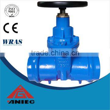 Cast iron socket gate valve PVC pipes