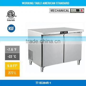 2017 Best Seller Double Door Under Counter Commercial Stainless Steel Refrigerator Freezer