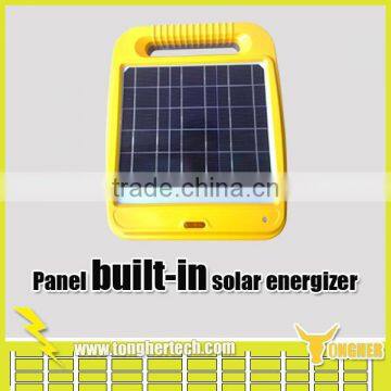 Panel built-in solar farm electric fence energizer