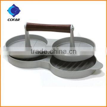 Heavy-Duty aluminum construction nonstick hamburger patty press