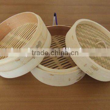 Ne arrival Bamboo and wood steamer kitchen ware for bread in stock,6"7"8" export to Cyprus, Turkey