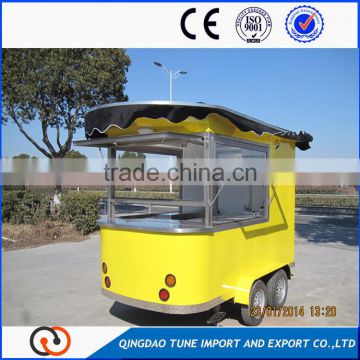 Street Mobile Kitchen Hamburg Food Cart Kiosk/ China Design Towable Canopy Mobile Food Cart