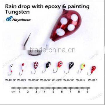 chinese wholesale saltwater ice fishing jig rain drop with glass head