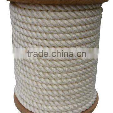 High tensile strength white color polyester Material 3 strand twist polyester cord