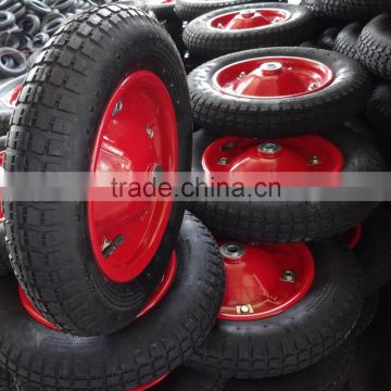 high quality competitive price metal rim 3.00-8 pneumatic barrow wheel